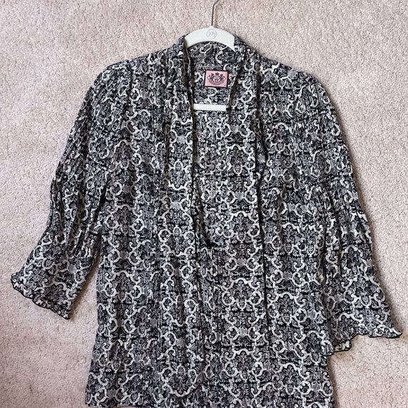 Juicy Couture Print Blouse Size 4 - Picture 1 of 3